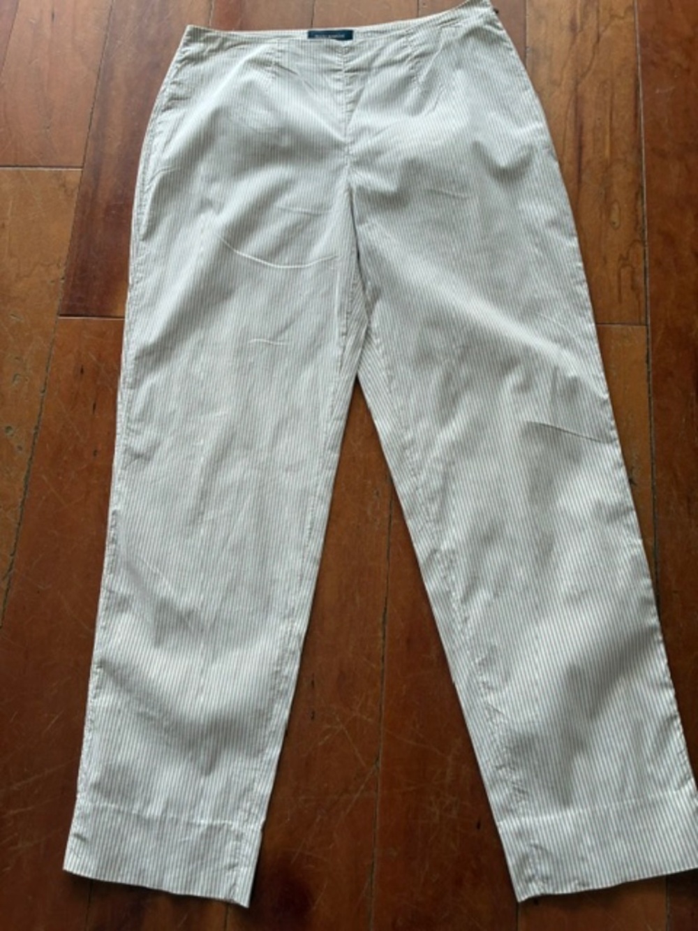 PIAZZA SEMPIONE "AUDREY" PANTS. STRIPED LIGHT COTTON. SIZE 8